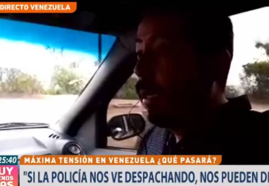 El angustiante despacho de notero de TVN desde Venezuela: "Nos pueden detener"