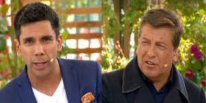 El encontrón de Julio César y Queraltó en "La mañana" por ofensiva polera de Camiroaga