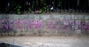 "Quemar el zoo": Las palabras escritas en el Cerro San Cristóbal que probarían que incendio fue intencional