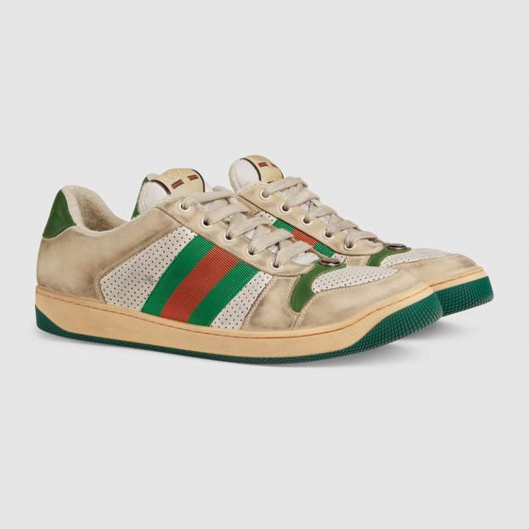 Estas son las nuevas zapatillas Gucci que buscan verse 'viejas y usadas' por medio millón de pesos