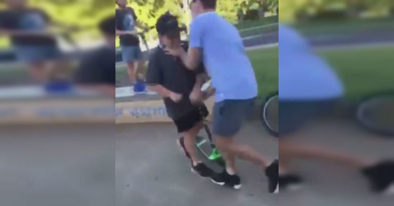 Impactante reacción de un padre para defender a su hijo víctima de bullying