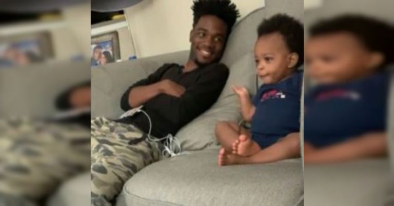 La divertida "conversación" entre un padre y su bebé que enternece a las redes
