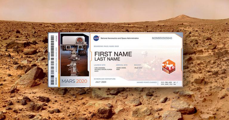 Quizás no podremos viajar a Marte, pero la NASA puede llevar tu nombre al Planeta Rojo