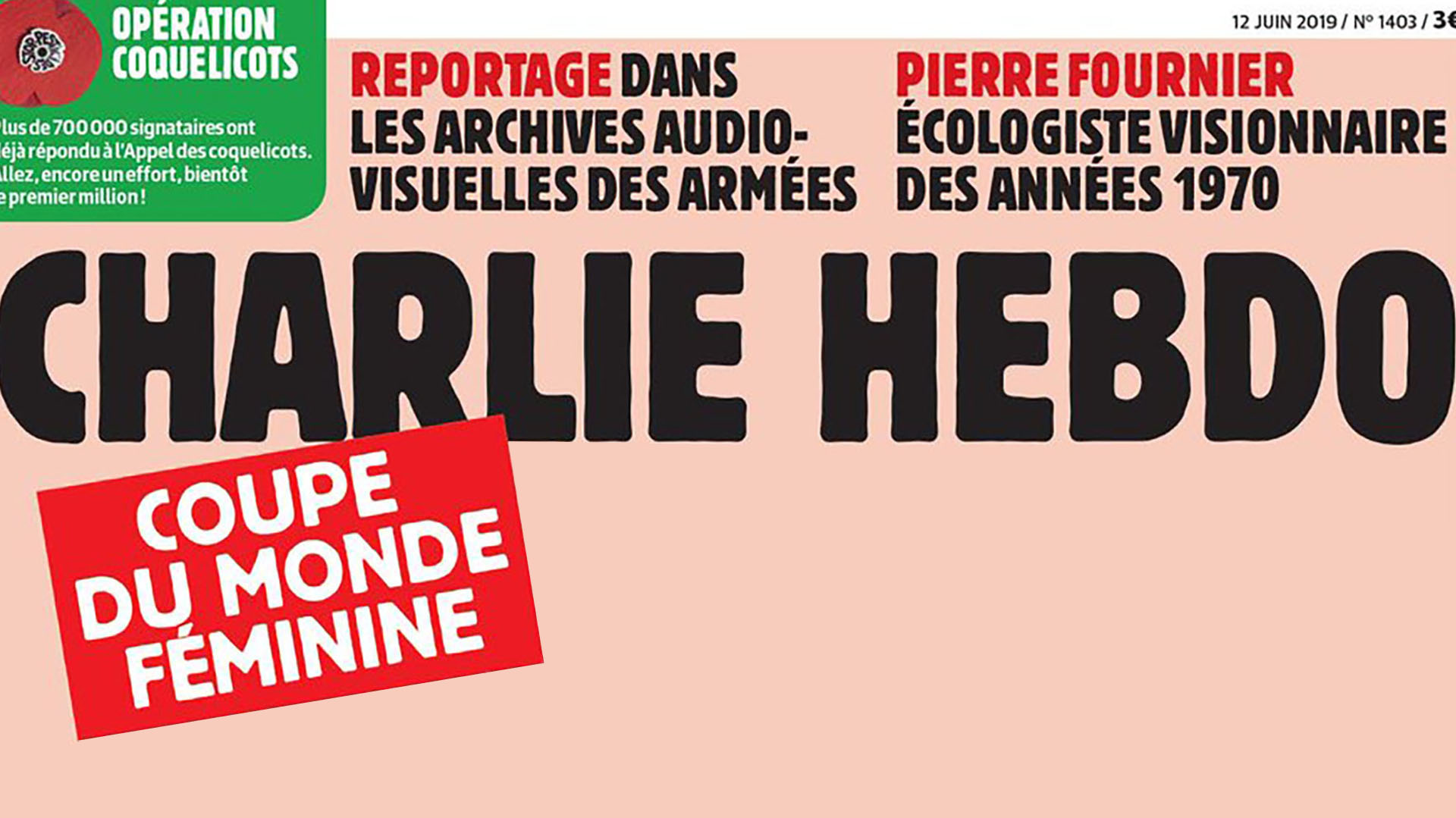 La portada que el medio Charlie Hebdo dedicó al Mundial Femenino de Fútbol que generó indignación en redes