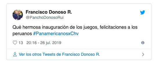 Reacciones en redes sociales a la inauguración de los Juegos Panamericanos Lima 2019