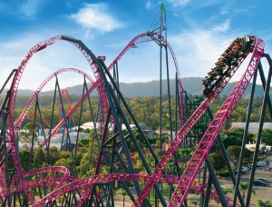 ¿Qué? video muestra momento en que joven es impactada por un pájaro en una montaña rusa