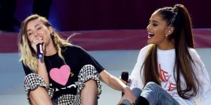 El tierno mensaje con que Ariana Grande envió su apoyo a Miley Cyrus tras su separación