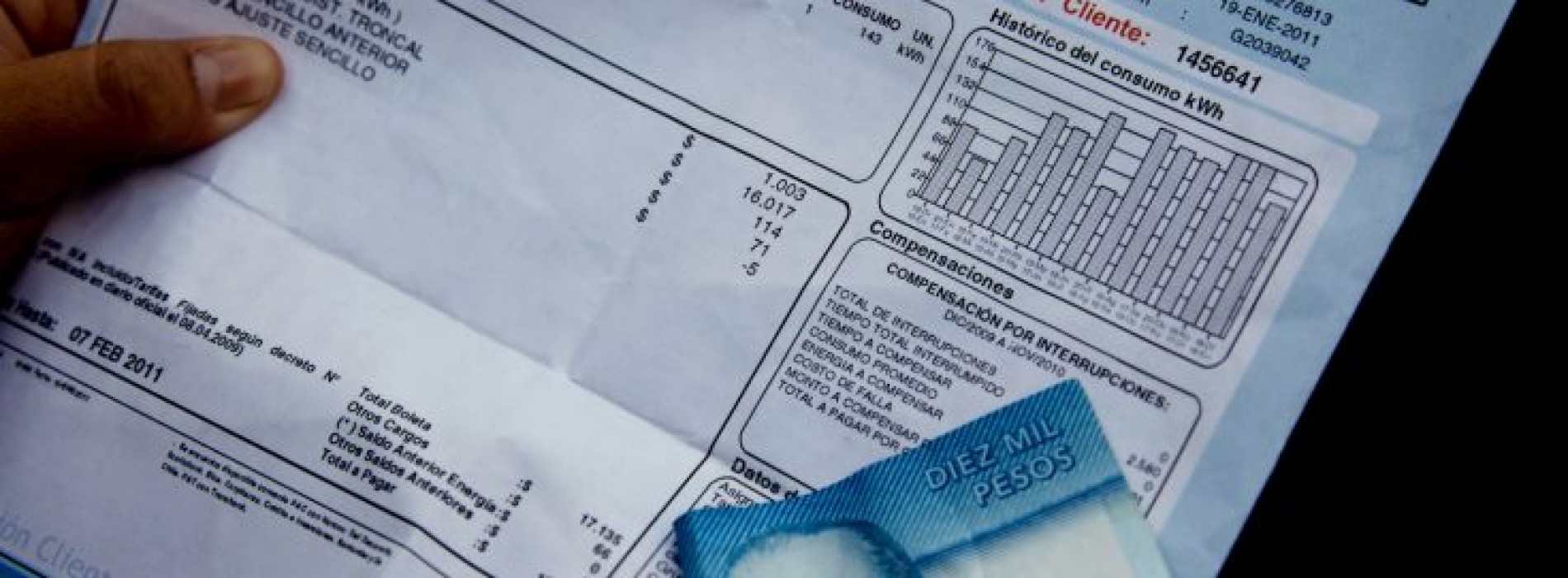 Cuentas de luz subirán un 10% por el alza del dólar