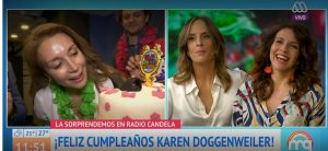 La particular celebración de cumpleaños de Karen Doggenweiler en "Mucho Gusto"