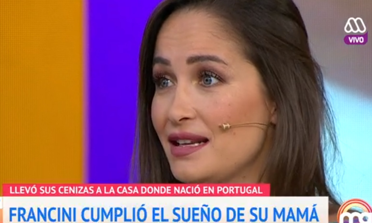 Francini viajó con las cenizas de su madre a Portugal