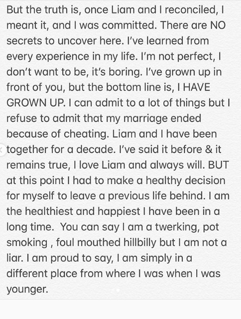 Miley negó serle infiel a Liam 