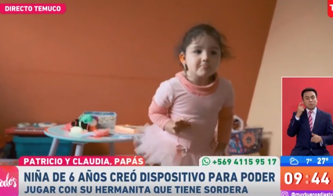 La hermana de Trinidad, Olivia, ahora puede tener sus implantes auditivos cargados siempre