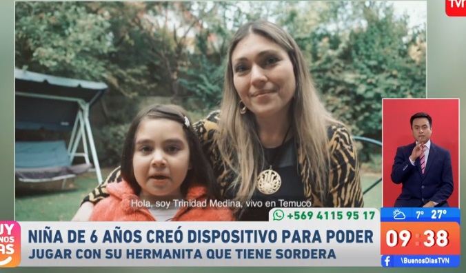 Trinidad quiso ayudar a su hermana menor y creo dispositivo para cargar sus audífonos 