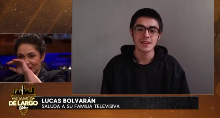 Acosta se emocionó al ver lo grande que está su hijo televisivo, Lucas Corvalán