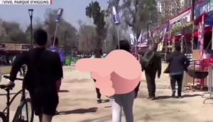 En vivo y en directo: divertido 'cara pálida' de hombre frente cámara de Canal 13