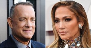 Tom Hanks en la polémica por extraño gesto con Jennifer López