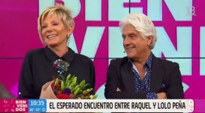 Raquel Argandoña y Lolo Peña tuvieron un reencuentro en "Bienvenidos"
