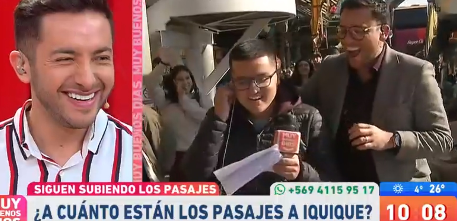 Joven que encantó como reportero en "Muy buenos días" perdió bus del terminal