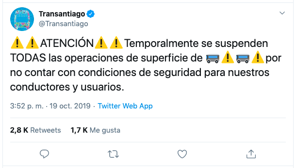 Twitter Transantiago
