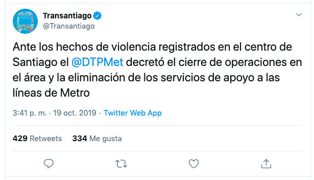Twitter Transantiago