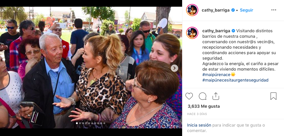 Cathy Barriga redes sociales