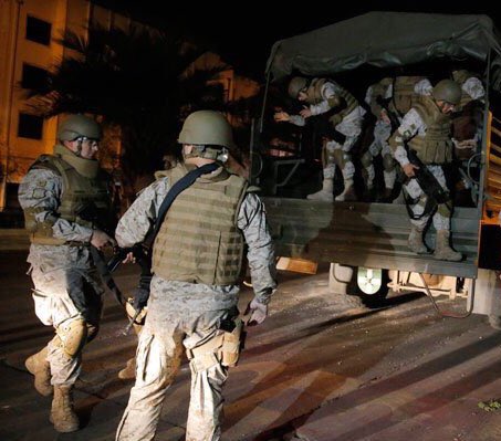 militares en calles de santiago