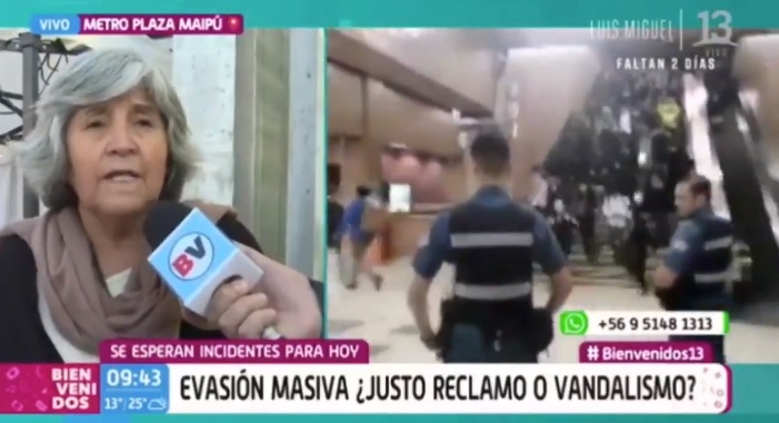 "Esto no es vandalismo": Abuelita encaró a "Bienvenidos" por cobertura de evasión en el Metro