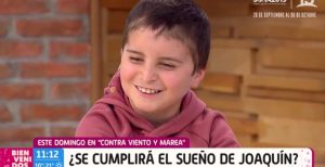 El pequeño Joaquín de 'Contra viento y marea' encantó a televidentes en 'Bienvenidos'