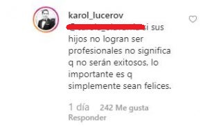 el comunicador le respondió a la usuaria