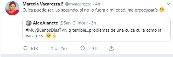 vacarezza respondió a usuario que la insultó