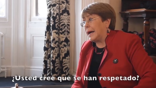 Bachelet habló sobre la misión de la ONU en Chile