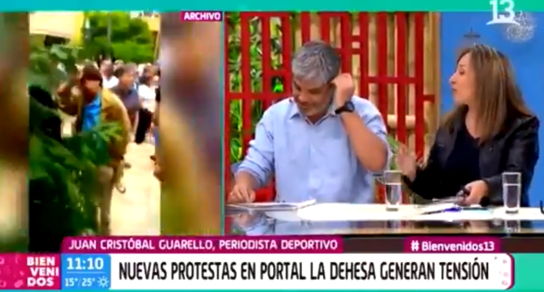 guarello y su duro cruce en bienvenidos