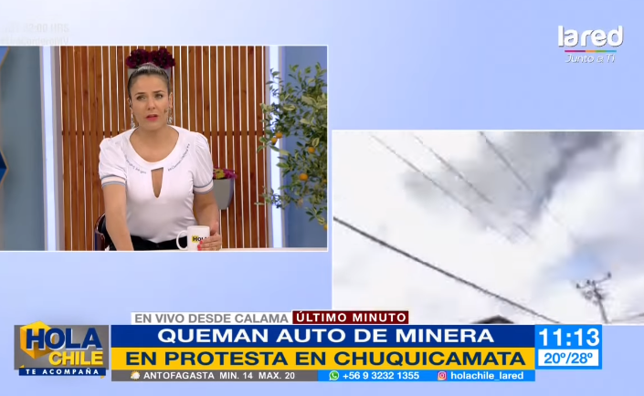 Equipo de "Hola Chile" es atacado con piedras en Calama - FMDOS