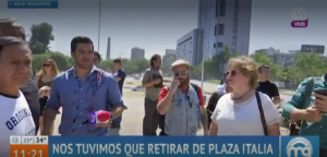 Simón Oliveros de "Mucho gusto" se tuvo que retirar de Plaza Italia: Le lanzaron pintura