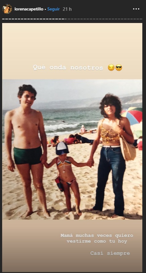 Lorena y su sentido mensaje a su madre