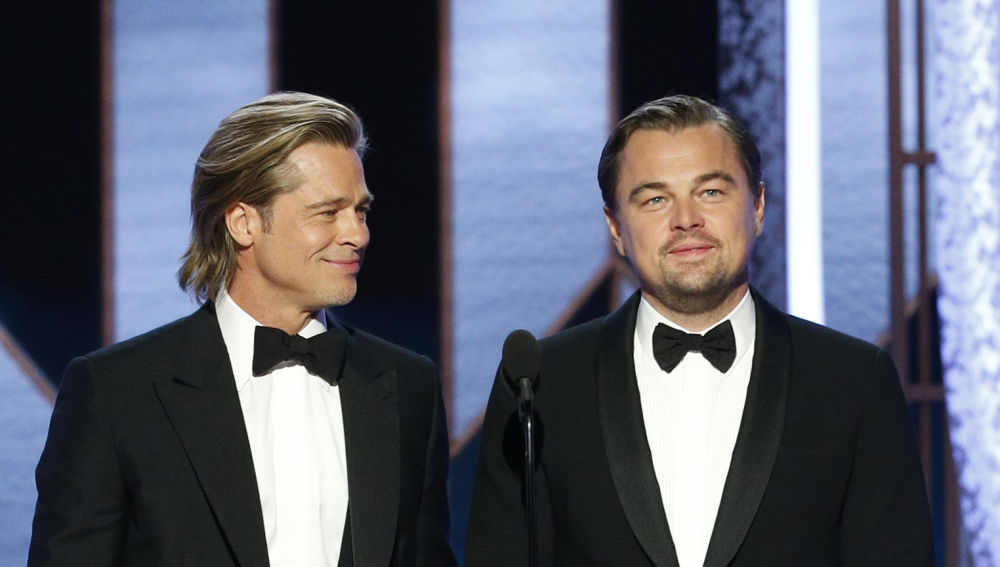 Brad Pitt bromeó a Leo DiCaprio sobre «Titanic» en su discurso en los Globos de Oro