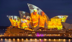Opera de Sydney rinde homenaje a bomberos australianos
