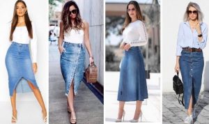 ¡Alerta de tendencia! Vuelven las faldas largas de jeans