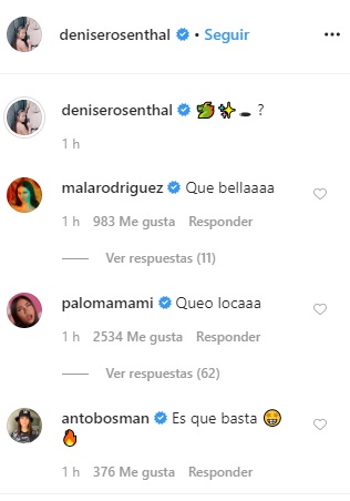 denise fue aplaudida por su look 