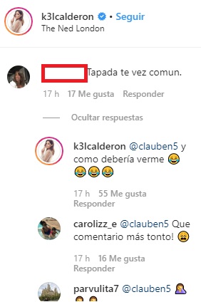 kel respondió a pesado comentario por su atuendo