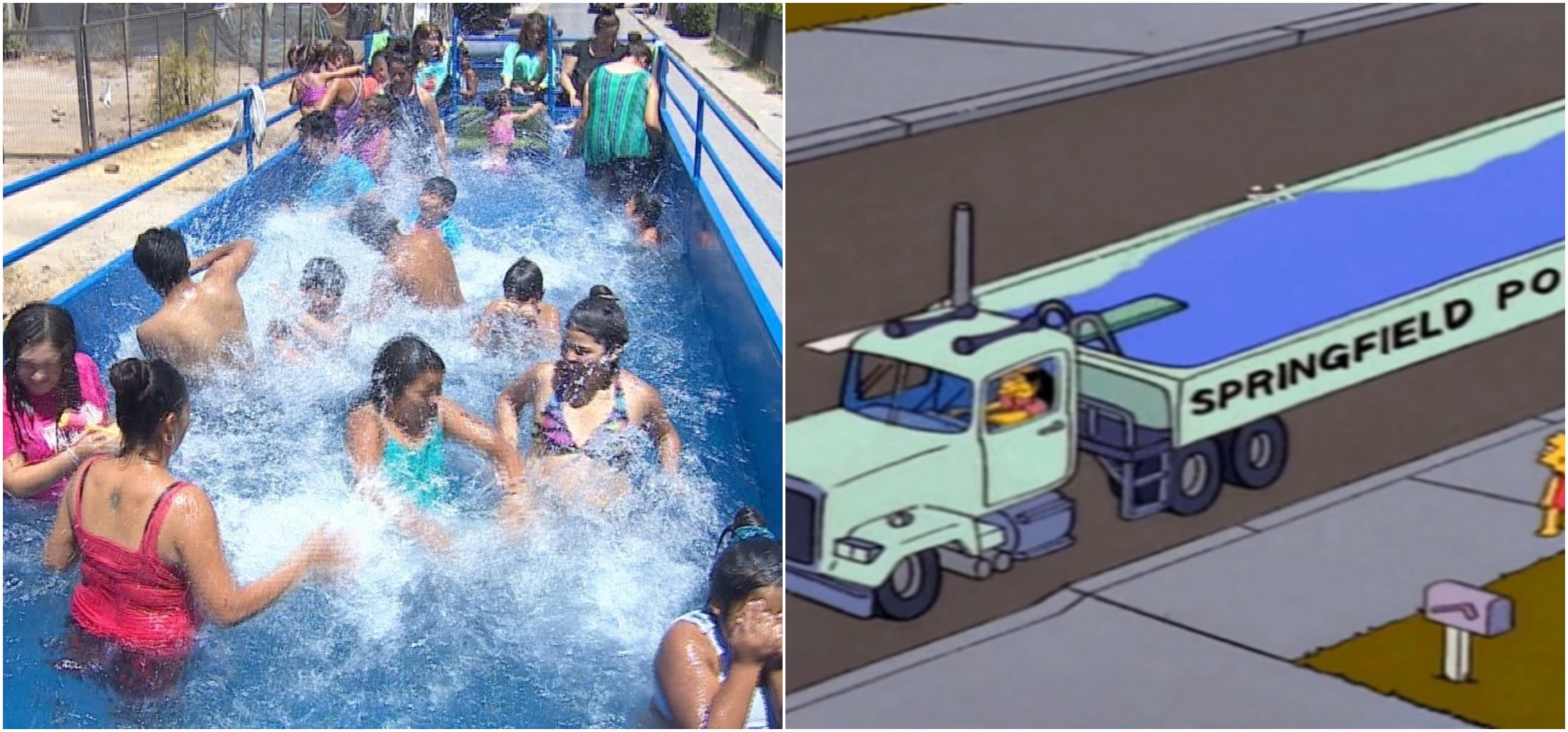¡Buenísimo! Chileno crea piscina móvil inspirada en Los Simpson