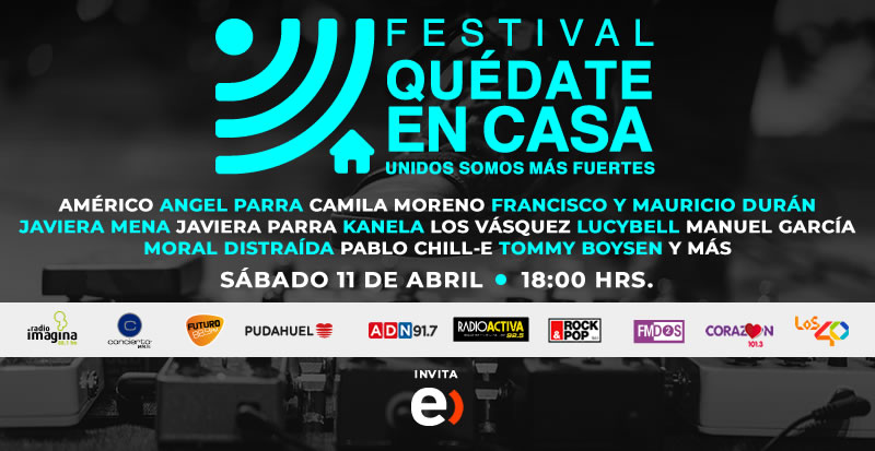Festival “Quédate en Casa”: ¡Más de 10 artistas se unen para acompañarte!