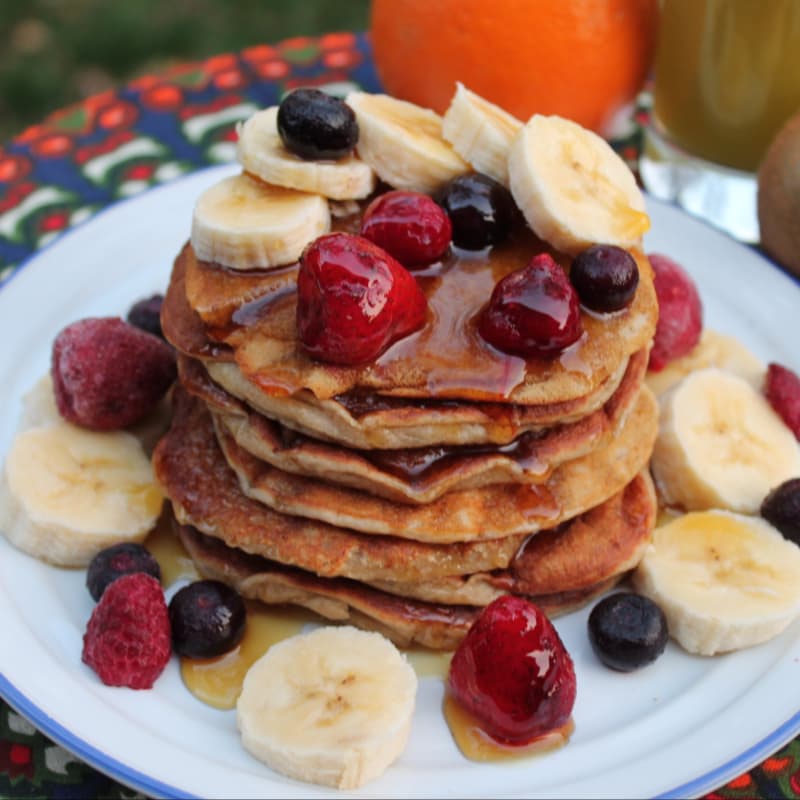 panqueques de plátano vegano