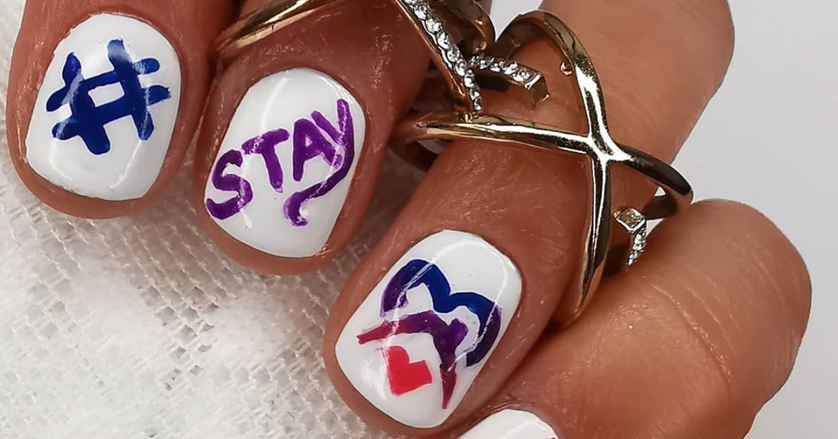 'Quédate en casa': Así es la nueva manicure inspirada en el coronavirus