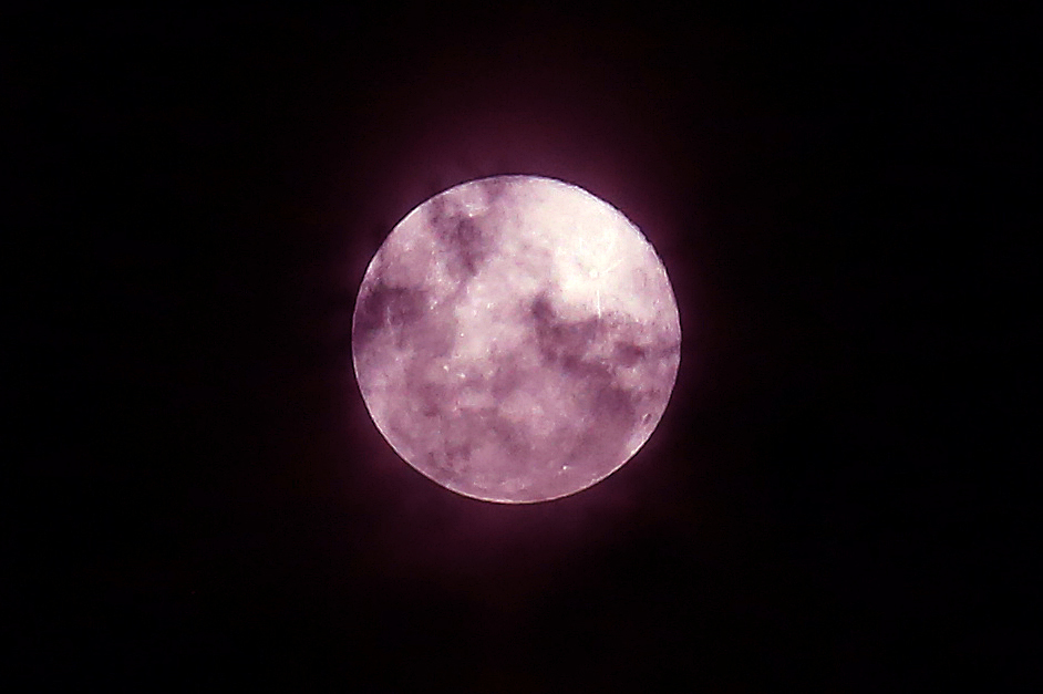 Revisa las mejores postales que dejó la Súper Luna rosa en Chile y el mundo