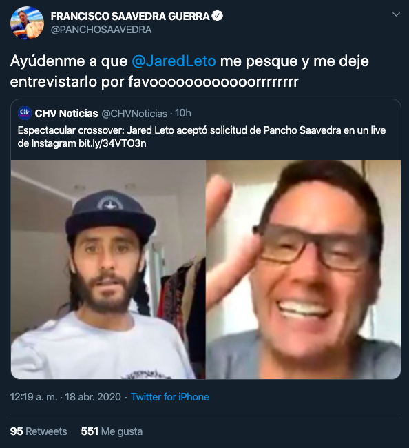 Pancho Saavedra y Jared Leto