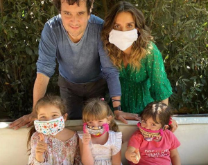 María Luisa Godoy sacó aplausos con mascarillas caseras de sus hijas