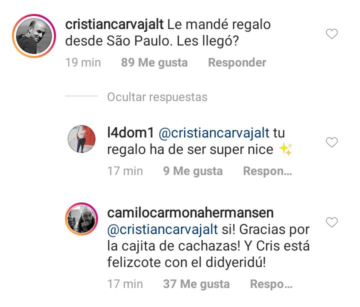 la interacción de marco y samuel en redes
