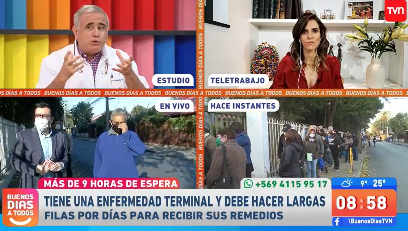 La indignación del Dr. Ugarte por largas filas en Hospital Félix Bulnes: "No hay perdón de Dios"