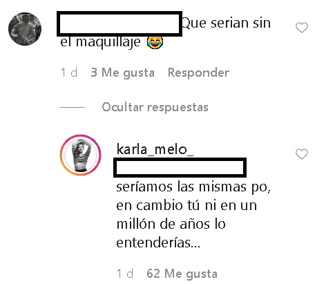 karla respondió a desubicado comentarios a video de maquillaje de su hermana